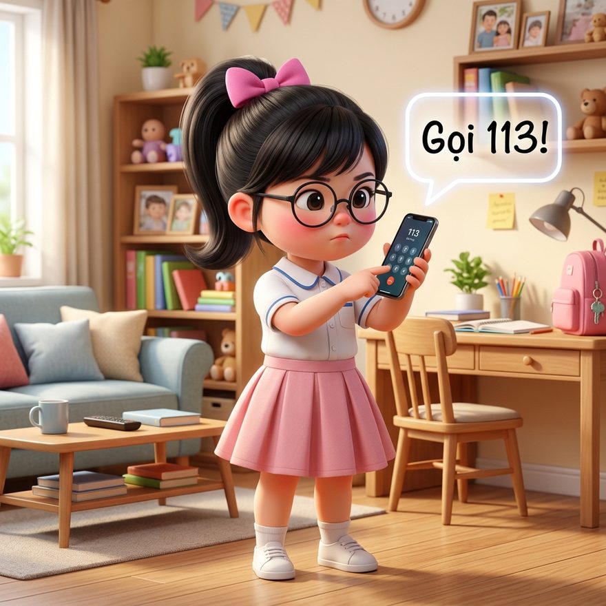Số khẩn cấp 113 — luôn nhớ để nhờ cảnh sát giúp khi nguy hiểm.