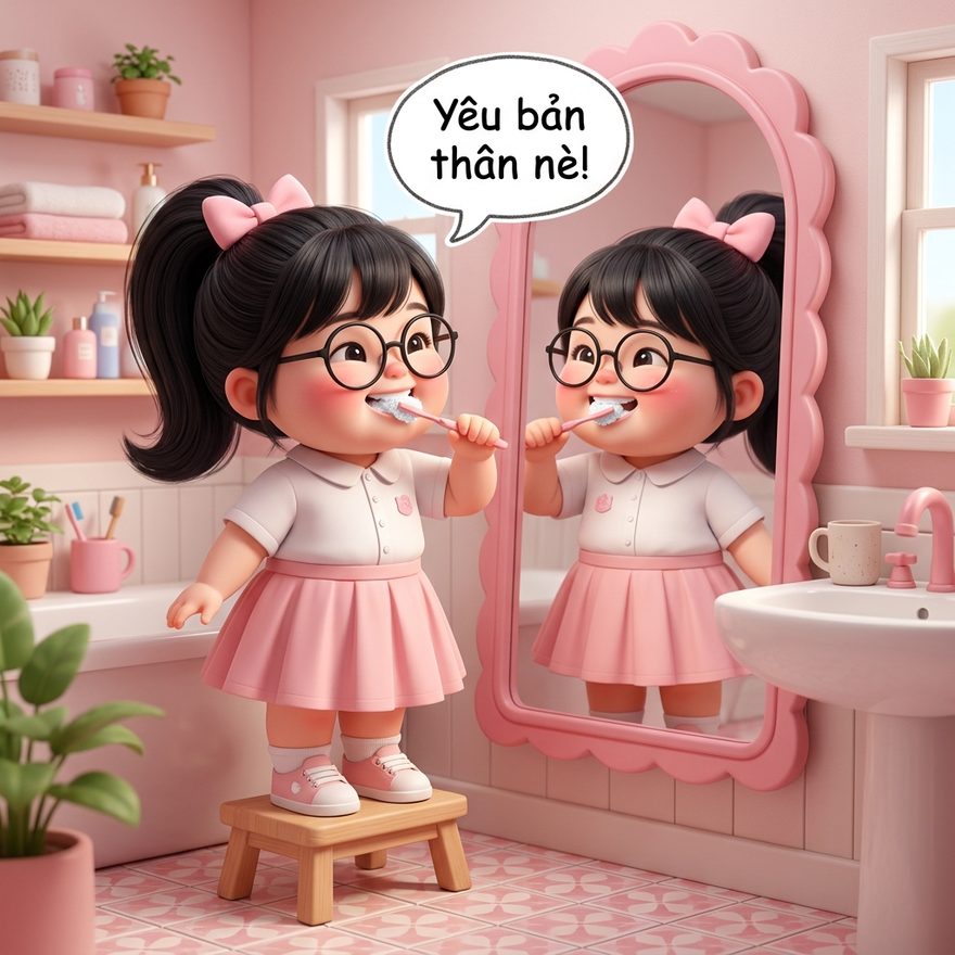 Vệ sinh cá nhân mỗi ngày — em thương cơ thể của mình.