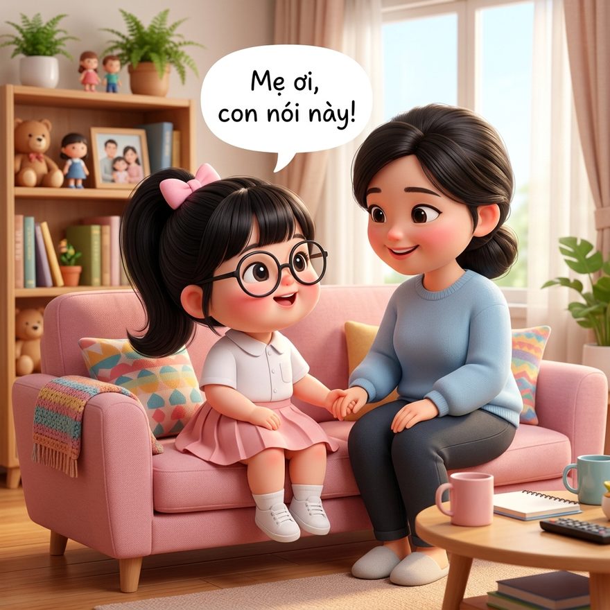 Có gì băn khoăn cứ kể với mẹ — mẹ luôn lắng nghe con.