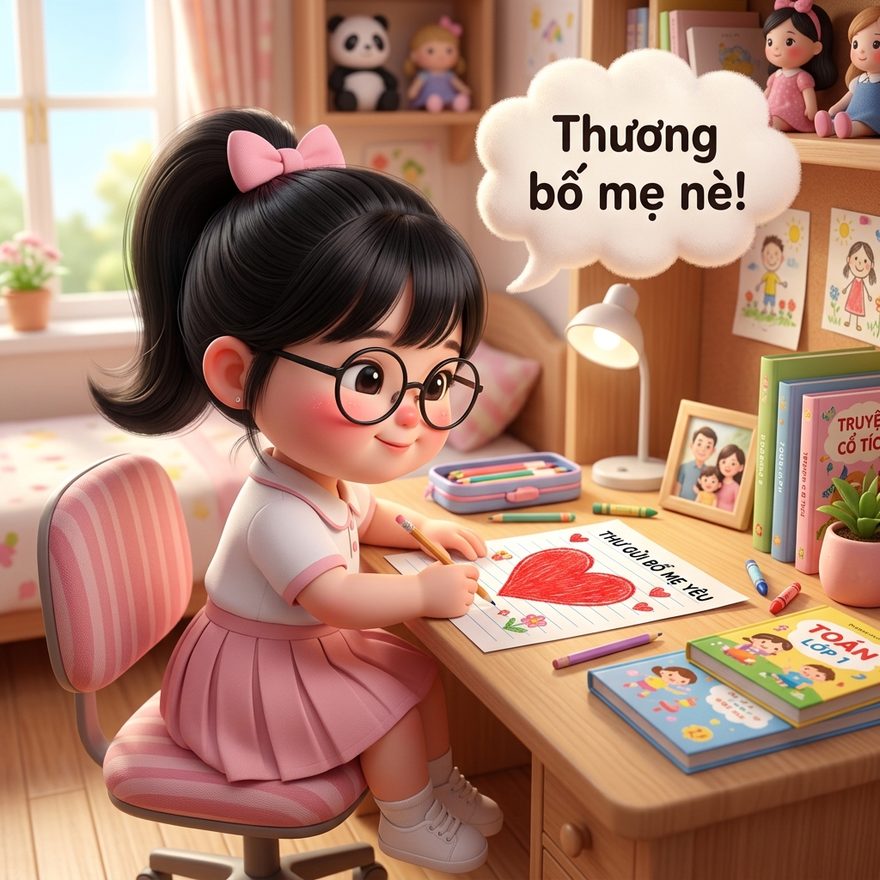 Thử thách 7 ngày yêu thương: viết thư nhỏ cho bố mẹ.